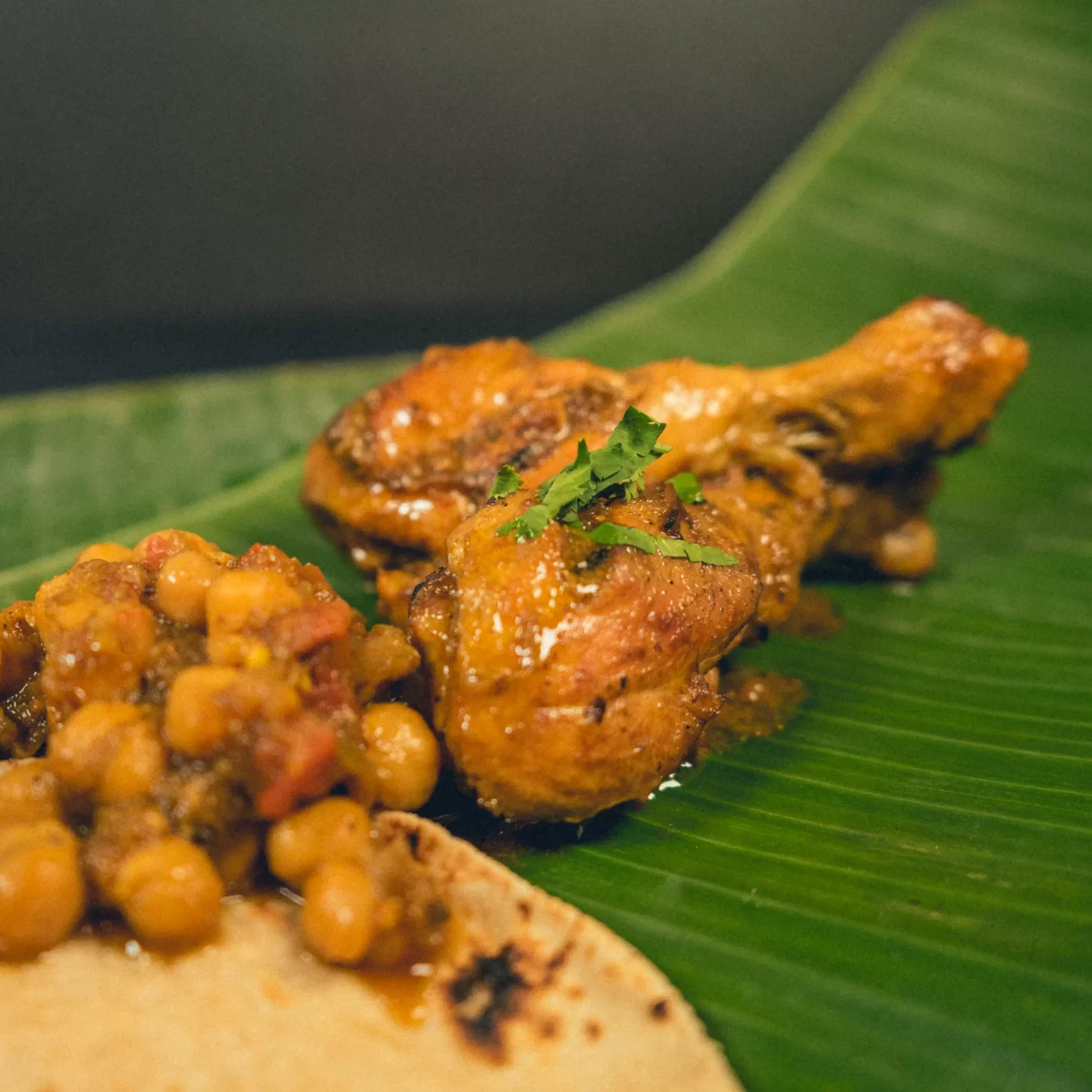 Chicken-Masala und Kichererbsen-Masala